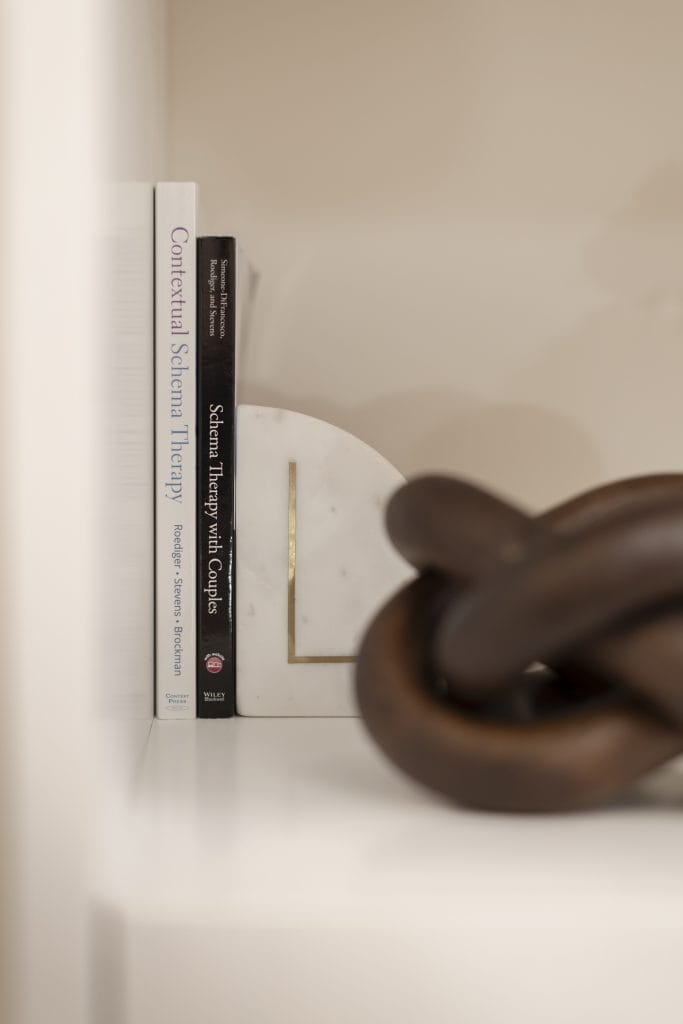 photo of schema therapy books on a shelf